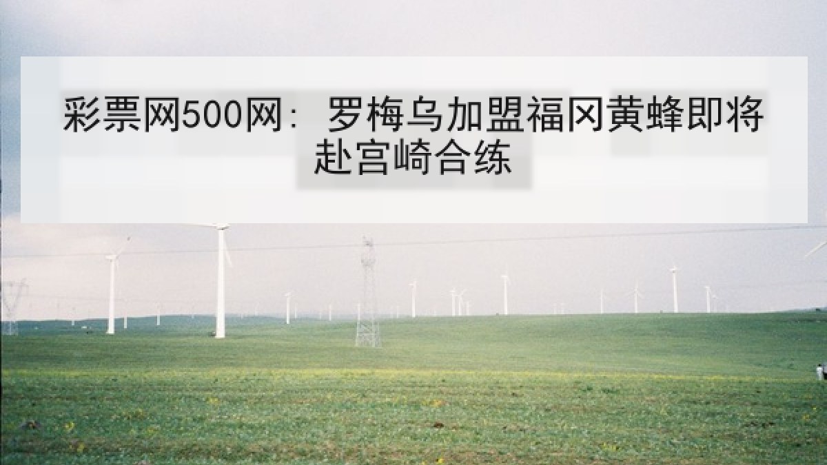 彩票网500网: 罗梅乌加盟福冈黄蜂即将赴宫崎合练